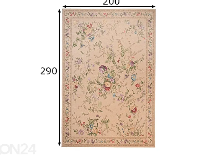 Matto Flomi Sagrini 200x290 cm, beige
