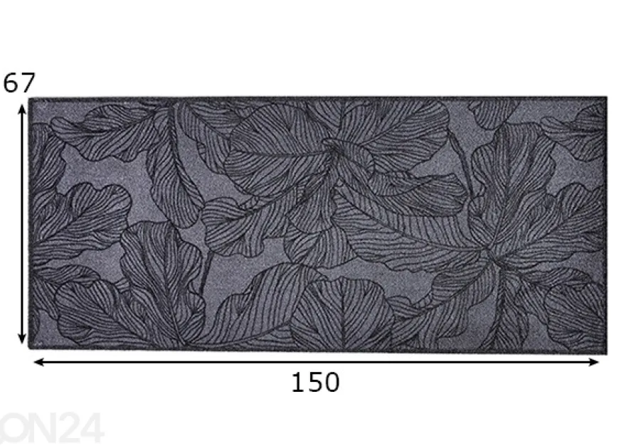 Matto Floral Anthra 67x150 cm