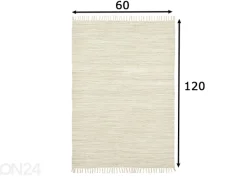 Matto Happy Cotton 60x120 cm, luonnonväri