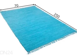 Matto Happy Cotton 70x250 cm, turkoosi