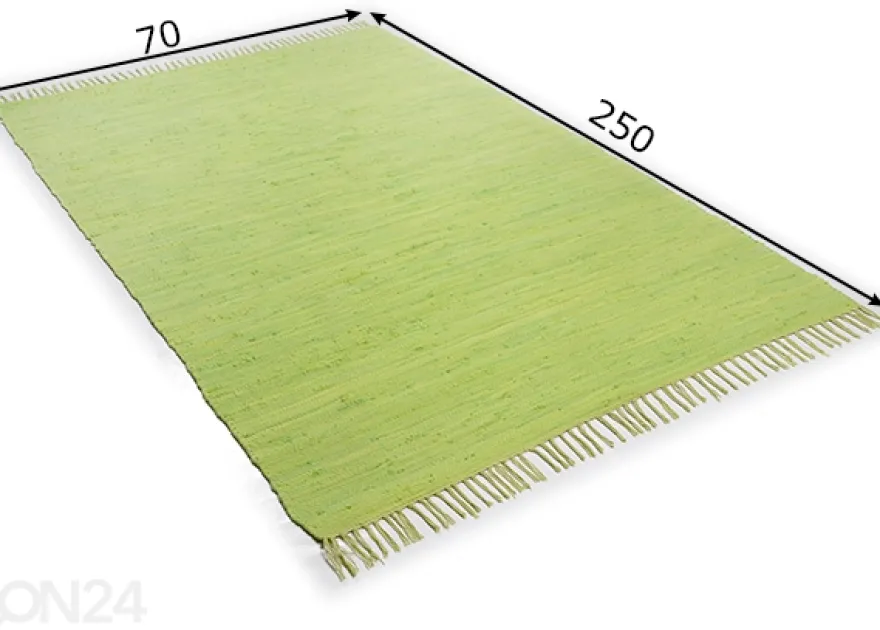 Matto Happy Cotton 70x250 cm, vihreä