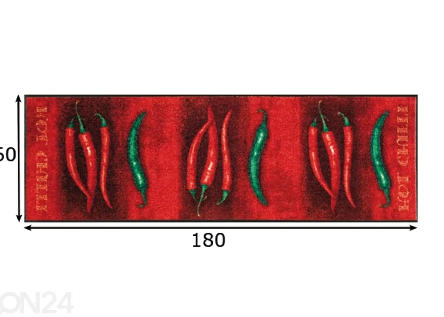 Matto Hot chili 60x180 cm