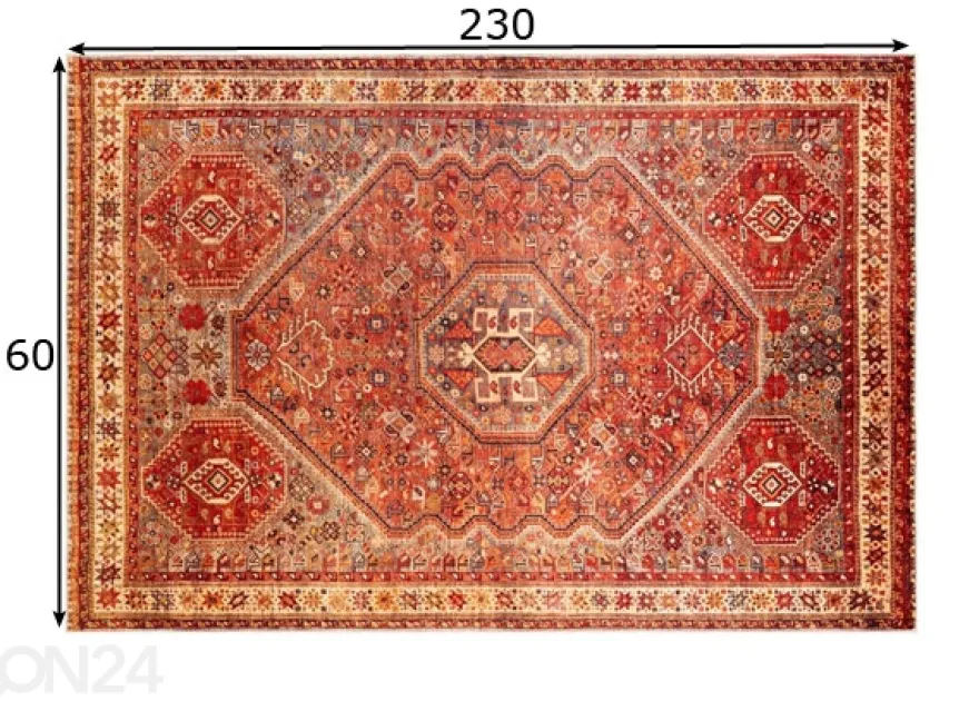 Matto Mashad Red 160x230 cm