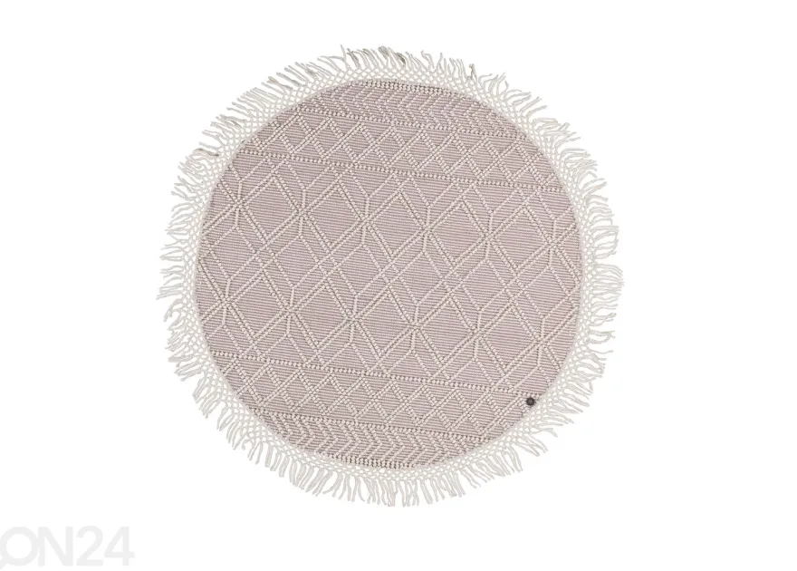 Matto om Tailor Colored Macrame Ø140 cm roosa