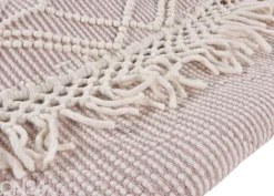 Matto om Tailor Colored Macrame Ø140 cm roosa