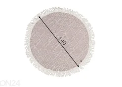 Matto om Tailor Colored Macrame Ø140 cm roosa