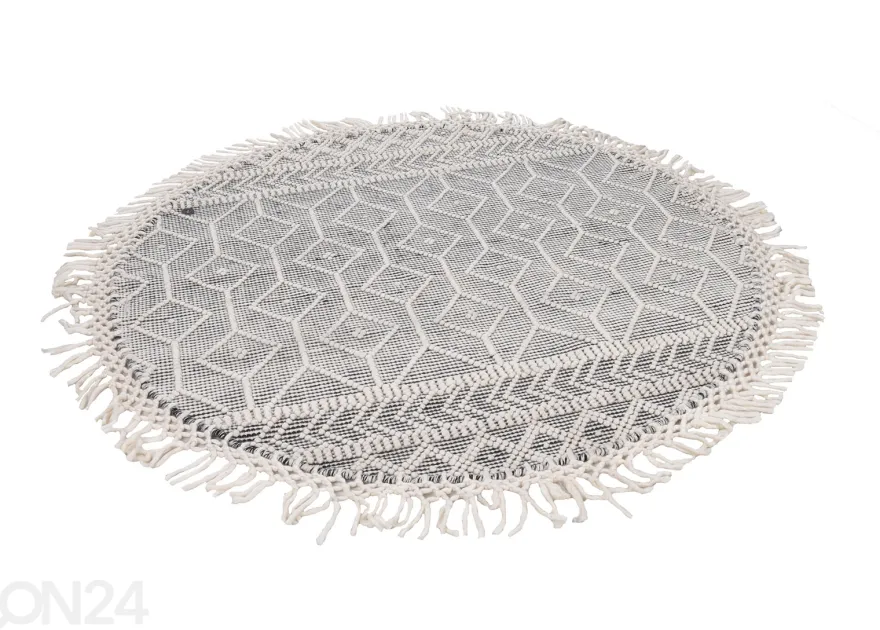 Matto om Tailor Colored Macrame Ø140 cm harmaa