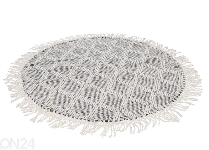Matto om Tailor Colored Macrame Ø140 cm luonnonsävy