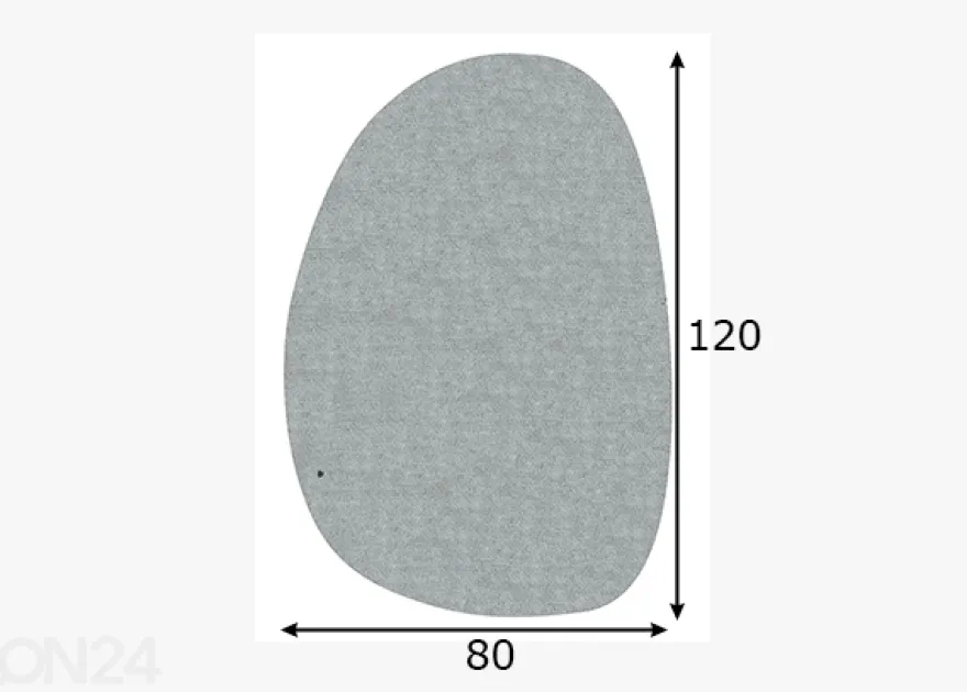 Matto om Tailor Cozy Pebble, 80x120 cm minttu