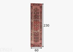 Matto om Tailor Funky Orient Ghom, 60x230 cm punainen