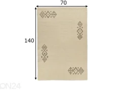 Matto Taza Royal 70x140 cm, valkoinen