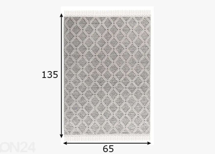 Matto Tom Tailor Colored Macrame, 65x135 cm luonnollinen