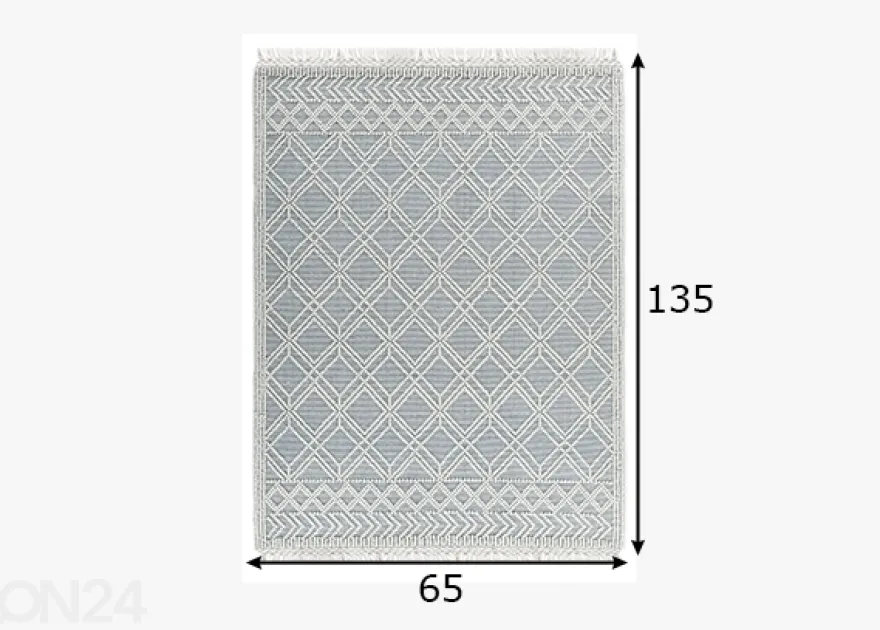 Matto Tom Tailor Colored Macrame, 65x135 cm sininen