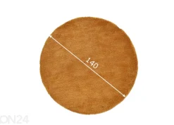 Matto Tom Tailor Cozy Ø140 cm kullansävy