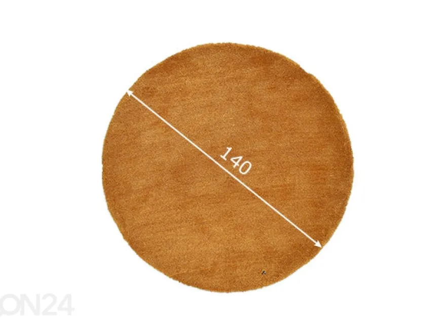 Matto Tom Tailor Cozy Ø140 cm kullansävy