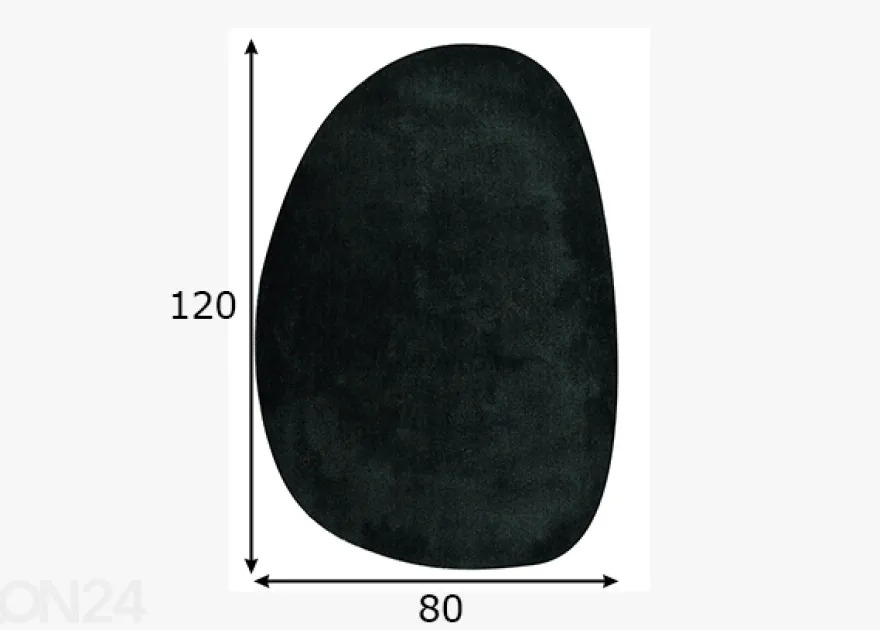Matto Tom Tailor Cozy Pebble, 80x120 cm vihreä