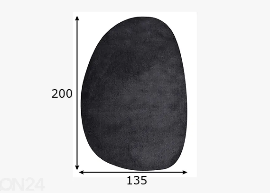 Matto Tom Tailor Cozy Pebble, 135x200 cm antratsiitti