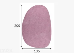 Matto Tom Tailor Cozy Pebble, 135x200 cm vaaleanpunainen