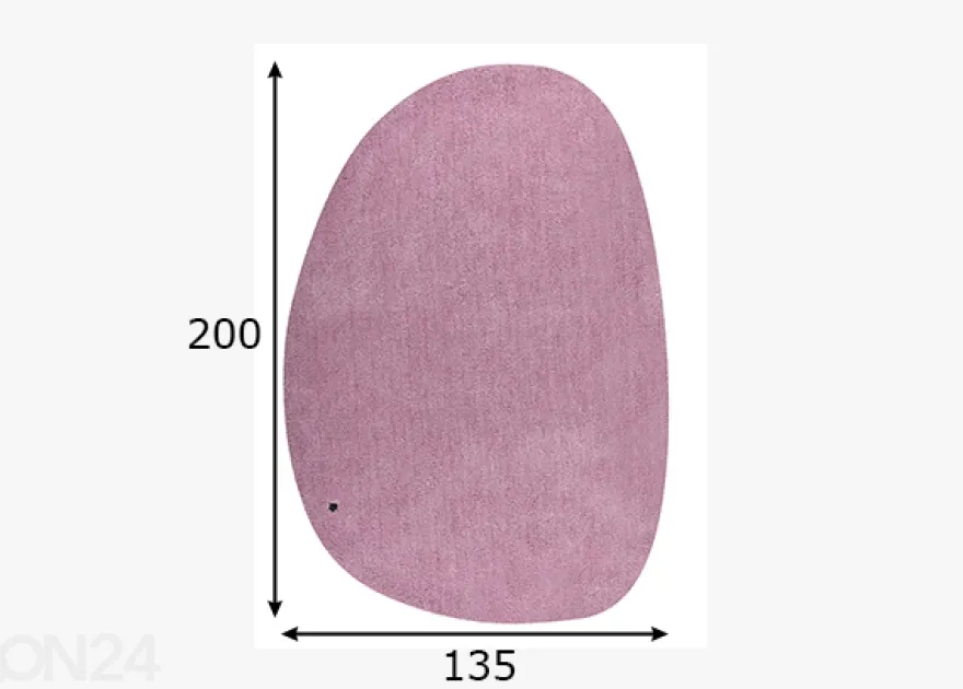 Matto Tom Tailor Cozy Pebble, 135x200 cm vaaleanpunainen