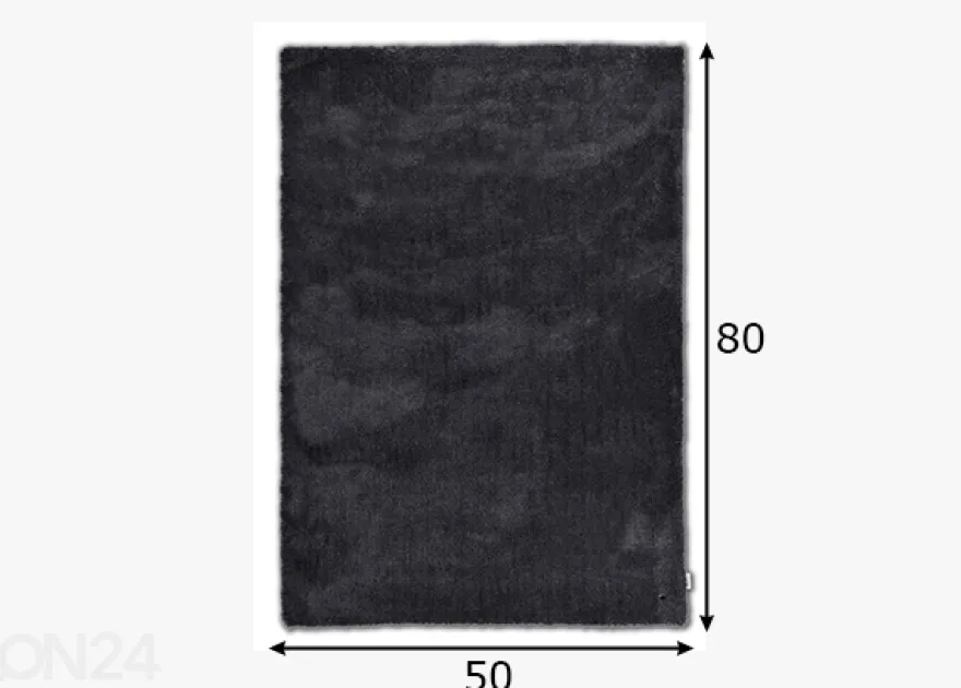 Matto Tom Tailor Cozy, 50x80 cm antrasiitti