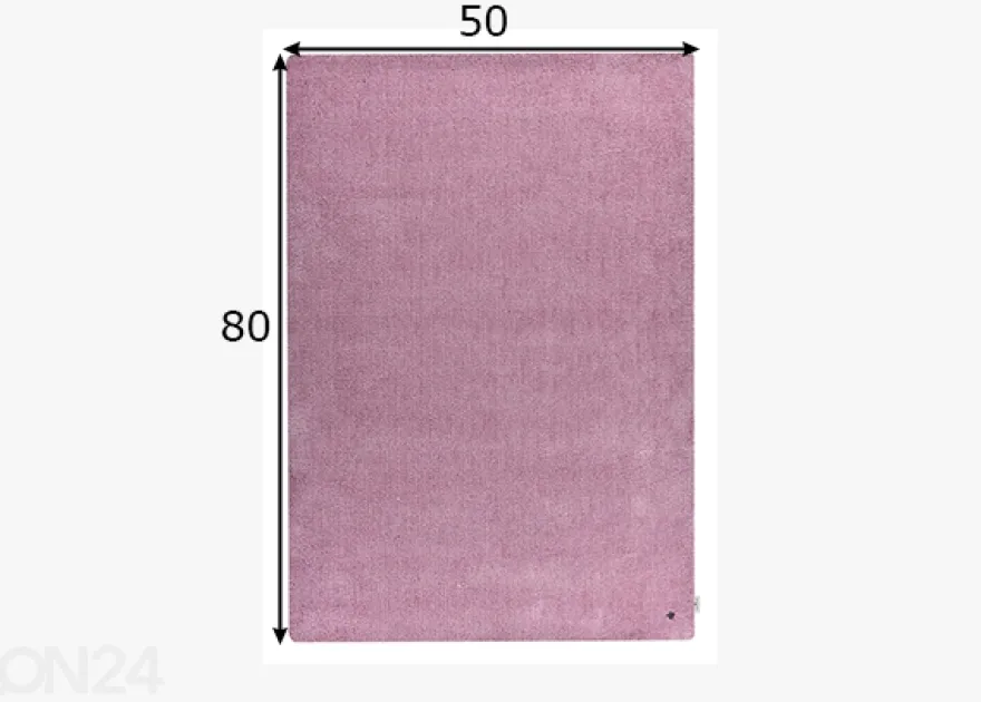 Matto Tom Tailor Cozy, 50x80 cm vaaleanpunainen