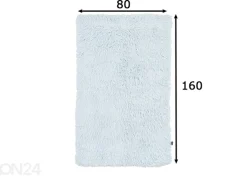 Matto Tom Tailor Fluffy Uni 80x160 cm, vaaleansininen