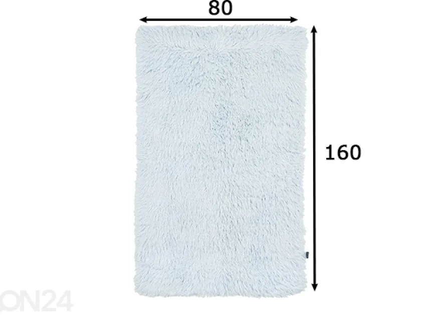 Matto Tom Tailor Fluffy Uni 80x160 cm, vaaleansininen