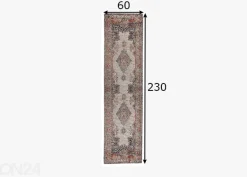 Matto Tom Tailor Funky Orient Kirman, 60x230 cm monivärinen