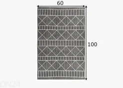 Matto Tom Tailor Funky Outdoor Geometric, 60x100 cm musta