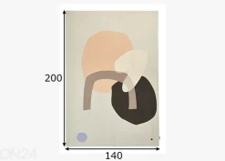 Matto Tom Tailor Shapes, 140x200 cm beige/monivärinen