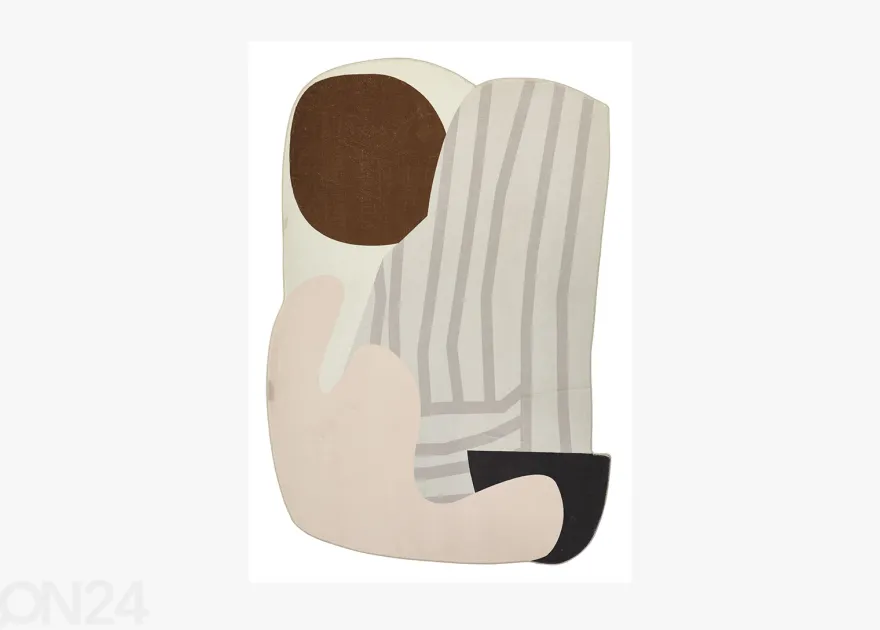 Matto Tom Tailor Shapes, 140x200 cm harmaa/moniväri
