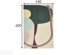 Matto Tom Tailor Shapes, 140x200 cm vihreä/ multi
