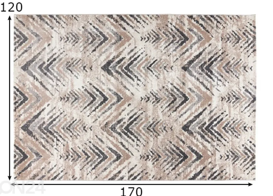 Matto Trendy Beige-Silver 120x170 cm