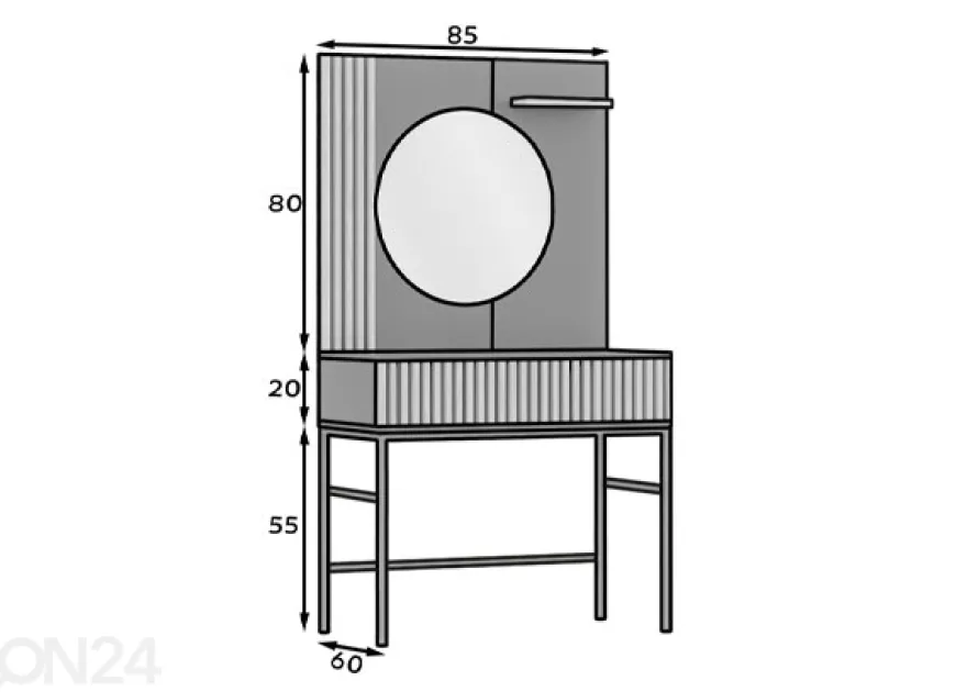 Meikkipöytä 85 cm