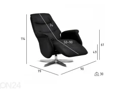 Mekanismituoli Delta recliner, tekstiili