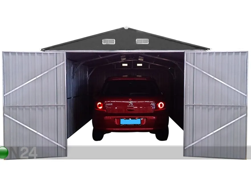 Metallinen autotalli/ pihavarasto 17m²