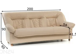 Nahkavuodesohva Spencer, 3-istuttava