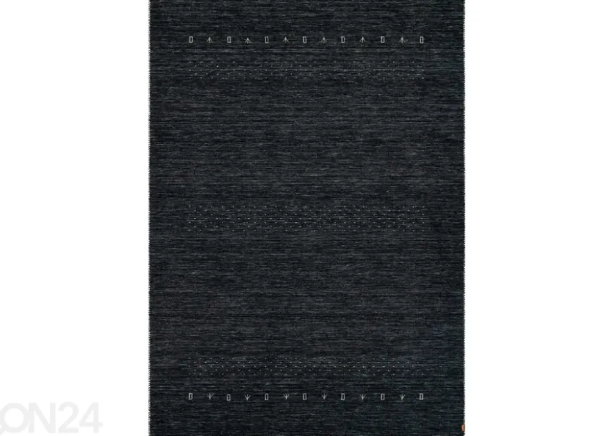 Narma käsinkudottu villamatto Tornio charcoal 140x200 cm