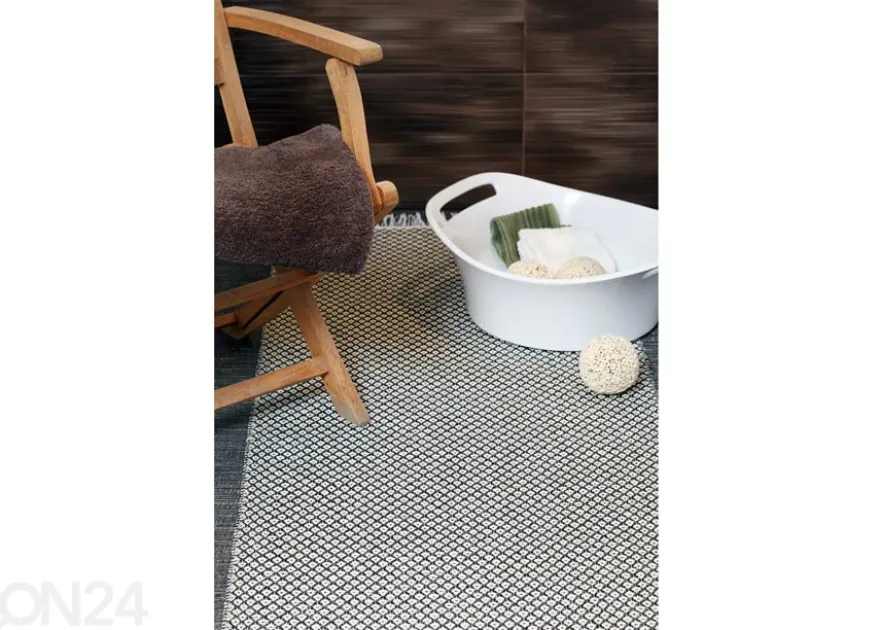 Narma muovimatto Diby black-cream 70x100 cm