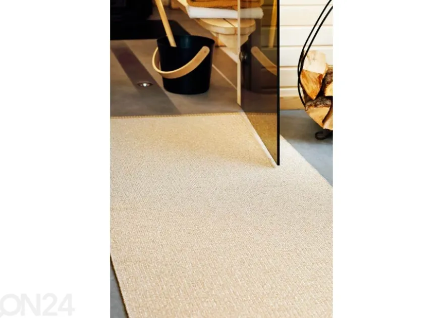 Narma muovimatto Neve cream metallic 70x100 cm