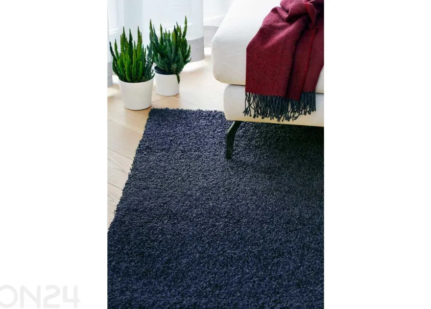 Narma pitkäkarvainen matto Spice™ navy pyöreä 133 cm