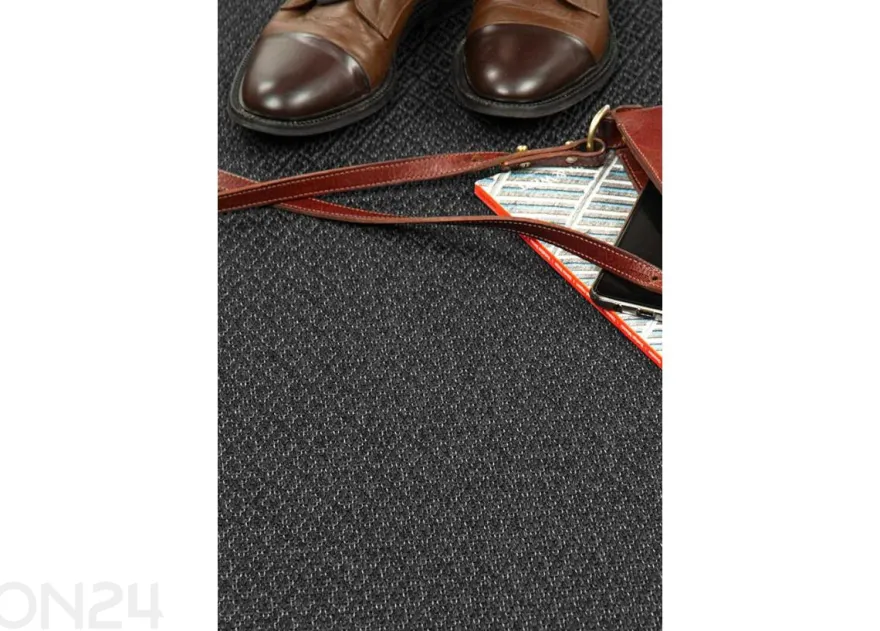 Narma sileäkudosmatto Bello™ black pyöreä Ø 160 cm
