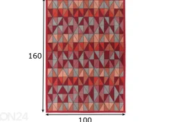 Narma smartWeave® matto Treski red 100x160 cm