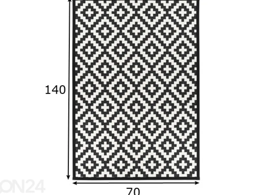 Narma smartWeave® matto Viki black 70x140 cm