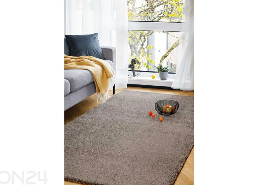 Narma velour matto Noble™ brown pyöreä Ø 133 cm
