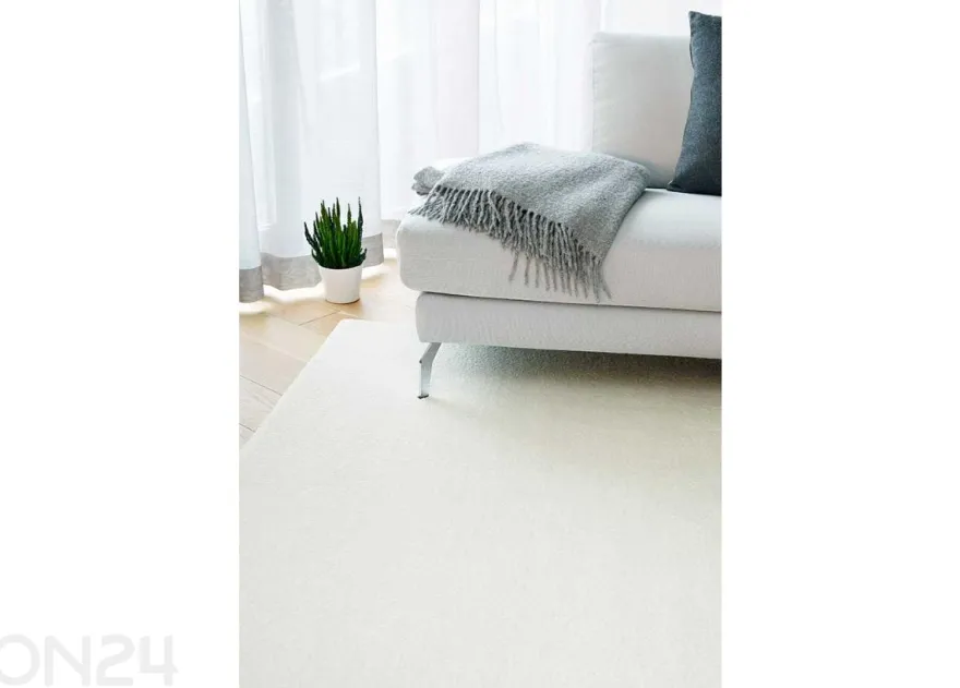 Narma velour matto Noble™ white pyöreä Ø 133 cm