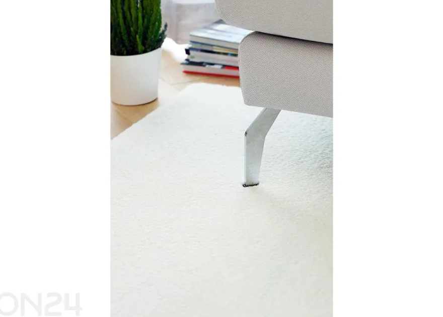 Narma velour matto Noble™ white pyöreä Ø 133 cm