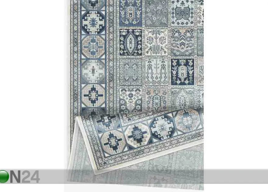 Narma viskoosimatto Zahra sand-blue 80x125 cm