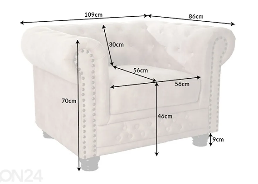 Nojatuoli Chesterfield