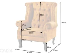 Nojatuoli Chesterfield